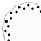 White with Black Dots Round Blossom Disposable Plastic Salad Plates - 7.5" (120 Plates)